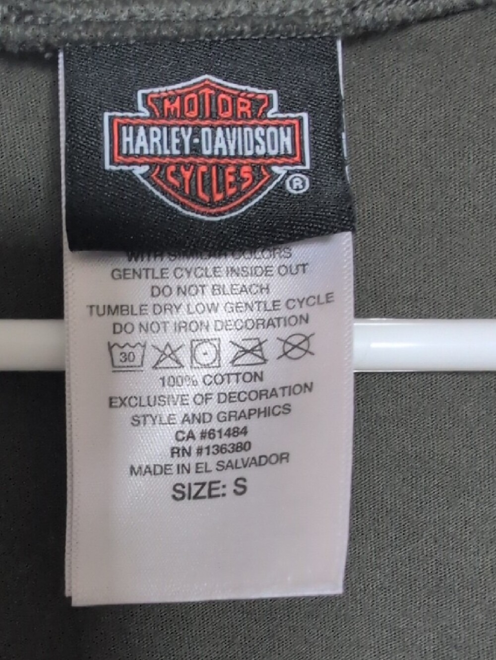 Harley-Davidson Hunter Green Tank Top with Orange and White Tiger Graphic - Picture 4 of 5